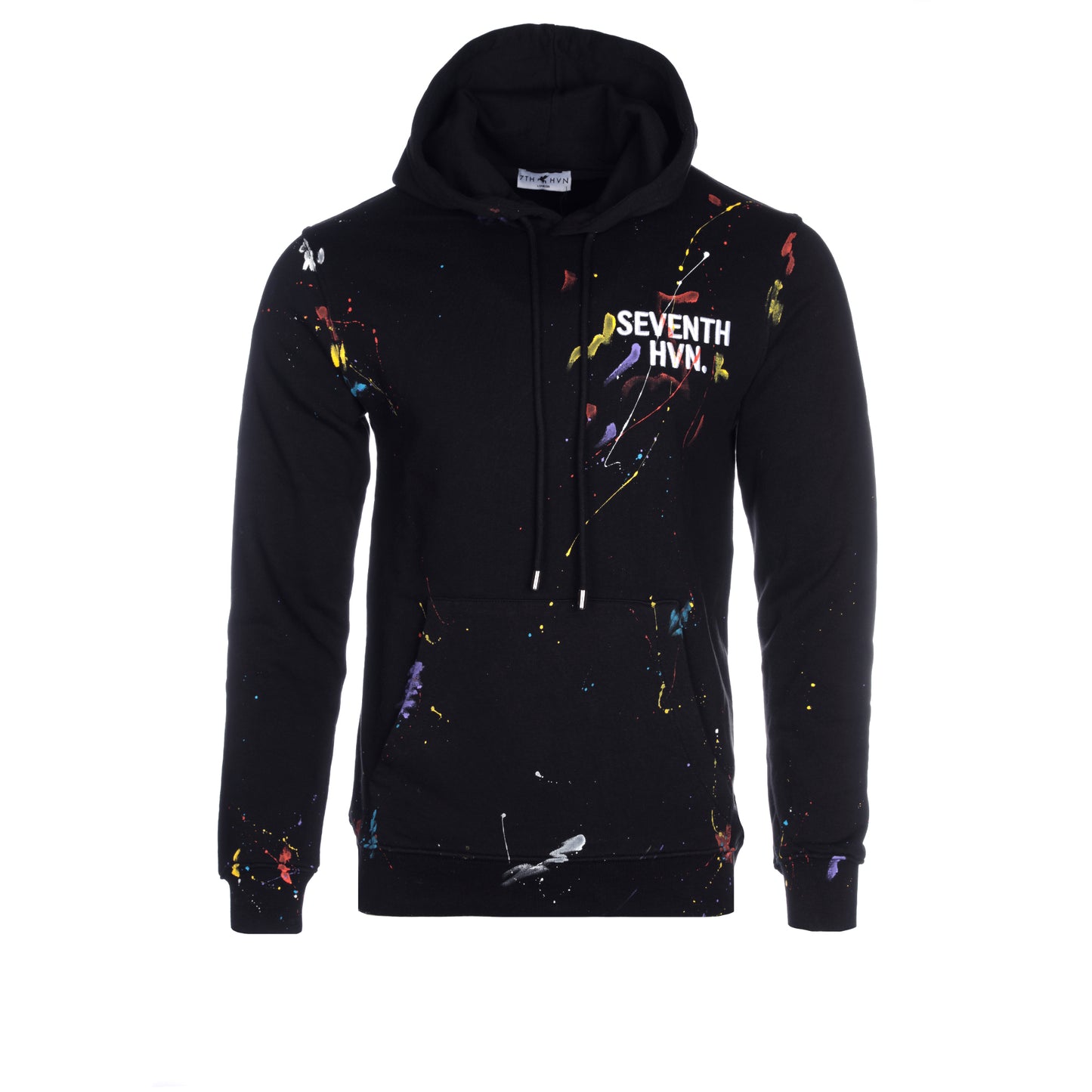 BLACK PAINT SPLATTER HOODIE