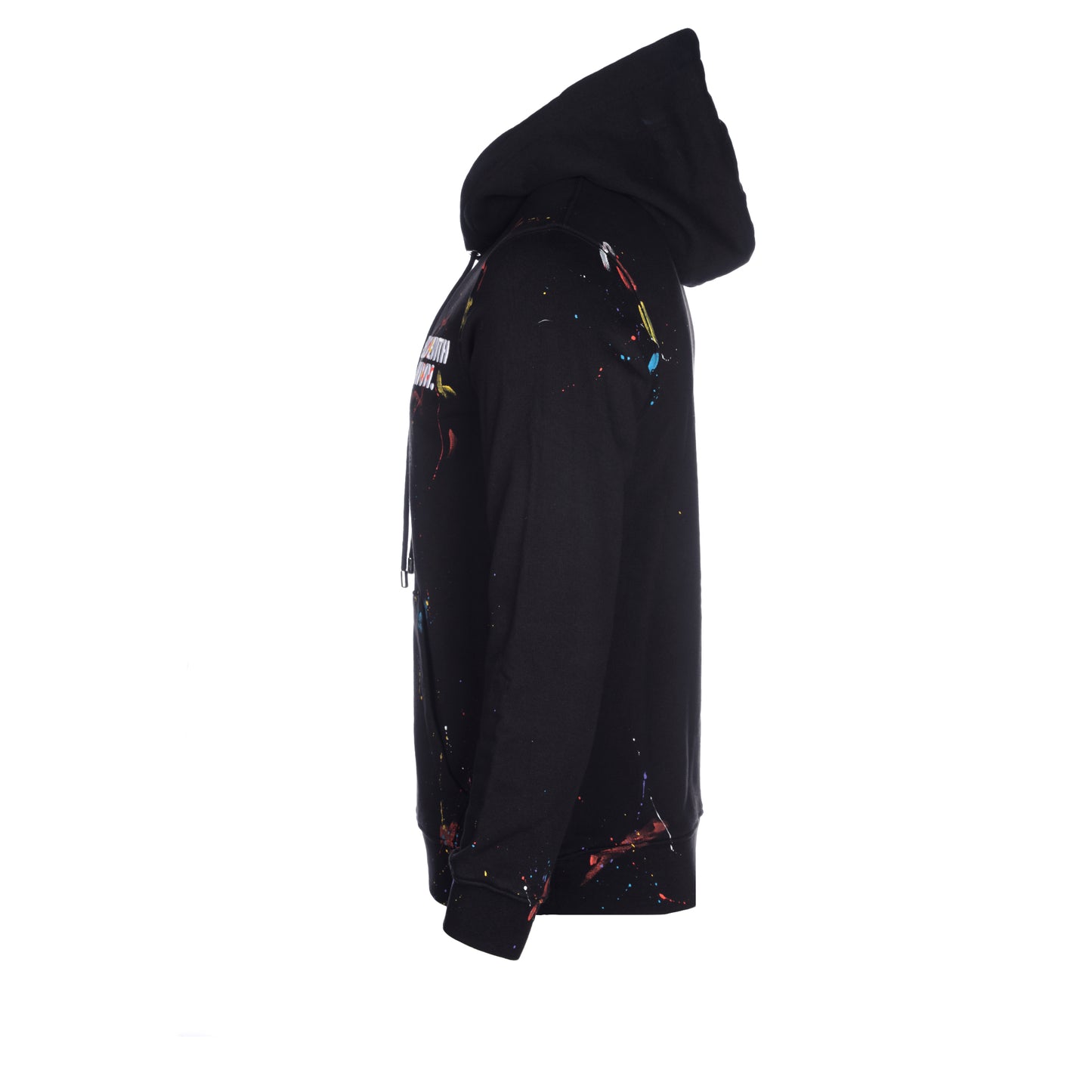 BLACK PAINT SPLATTER HOODIE