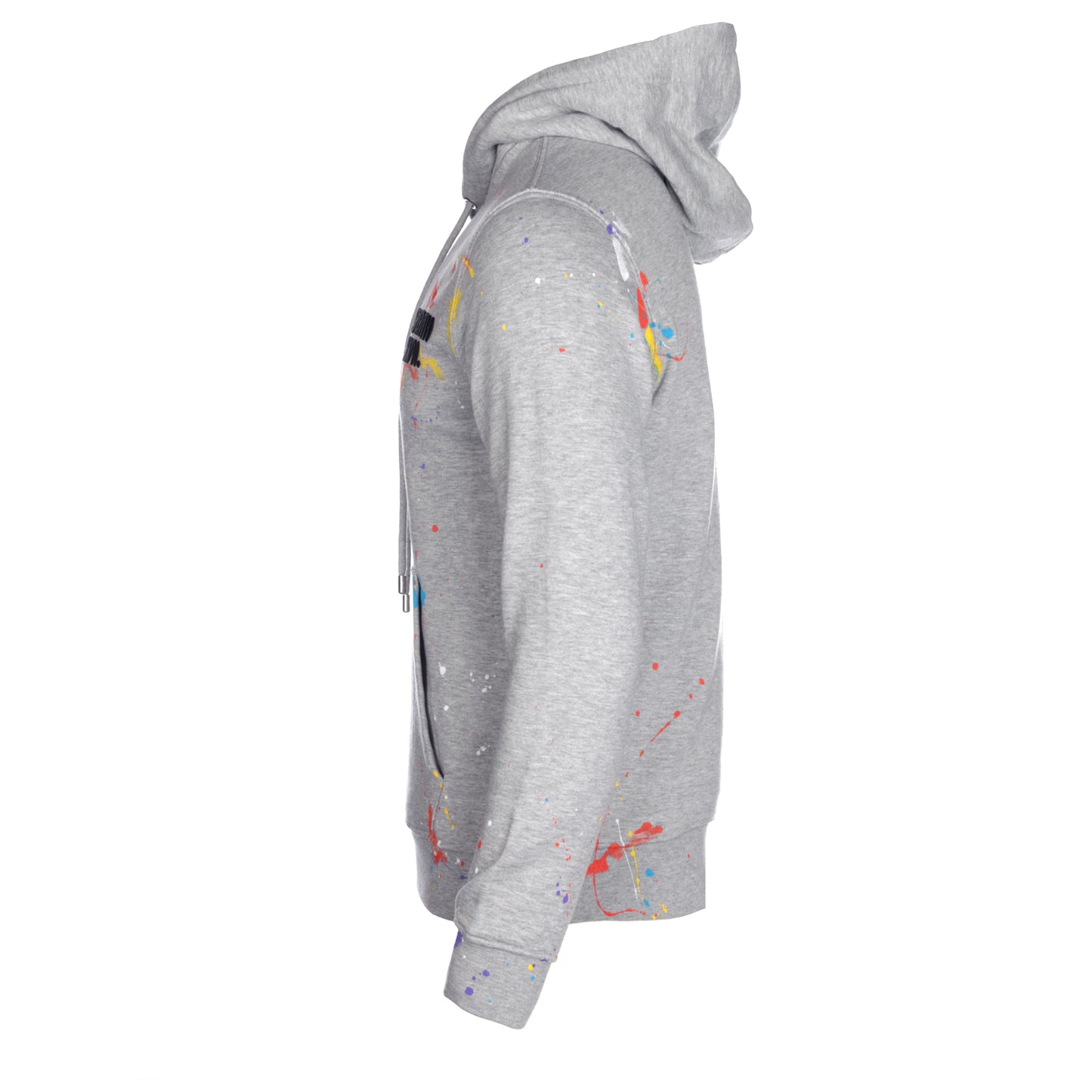 GREY PAINT SPLATTER HOODIE