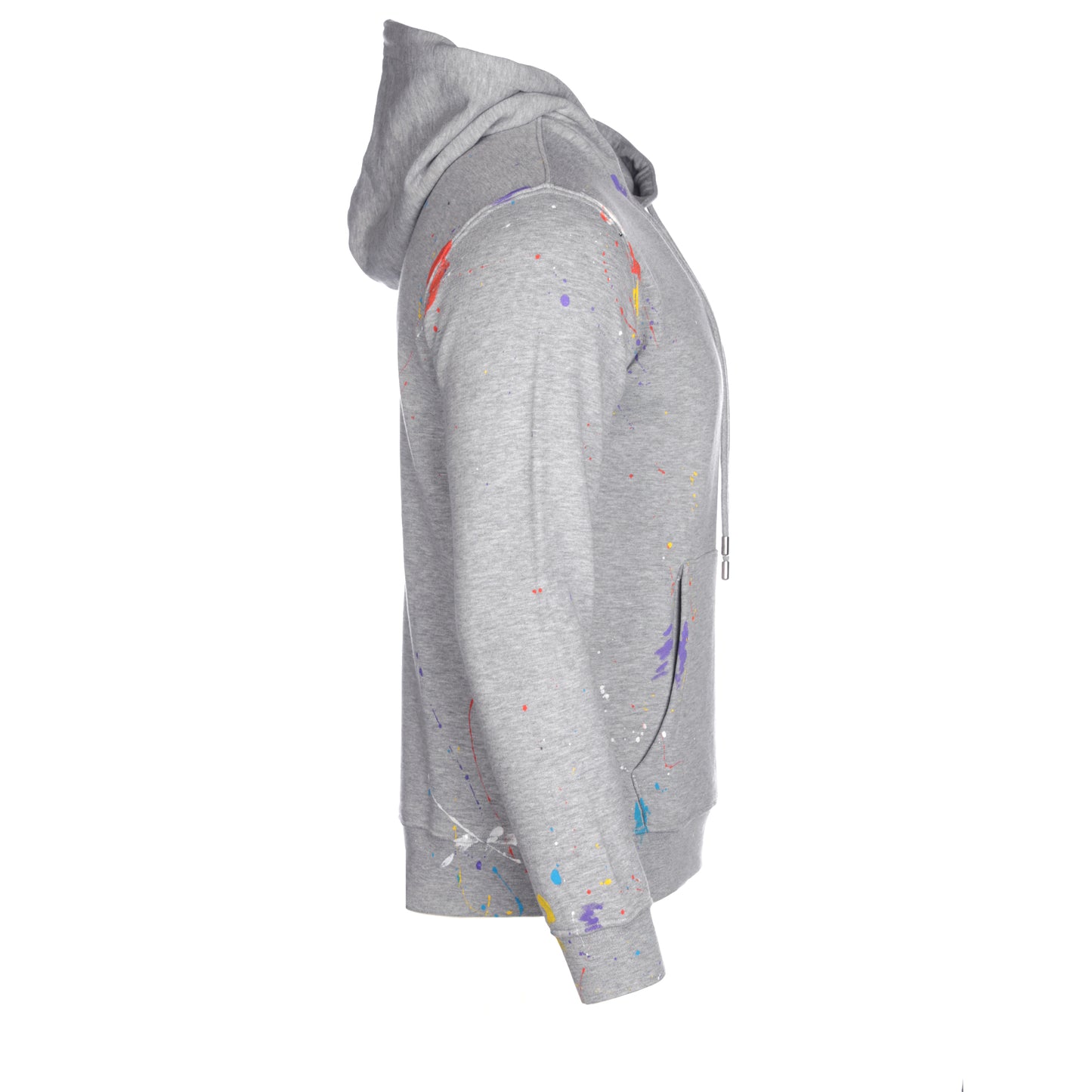 GREY PAINT SPLATTER HOODIE